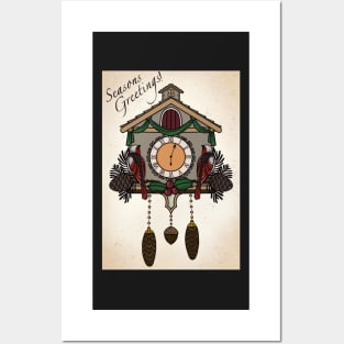 Seasons Greetings Cuckoo Clock Posters and Art